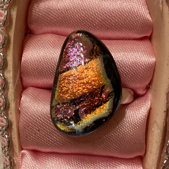 Dichroic Glass Ring - Free-form - Picture 3 of 11